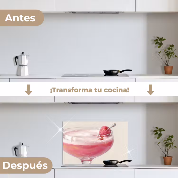 Salpicaderos de cocina - Cóctel - Frambuesa - Bebida - Moderno - Rosa — 7