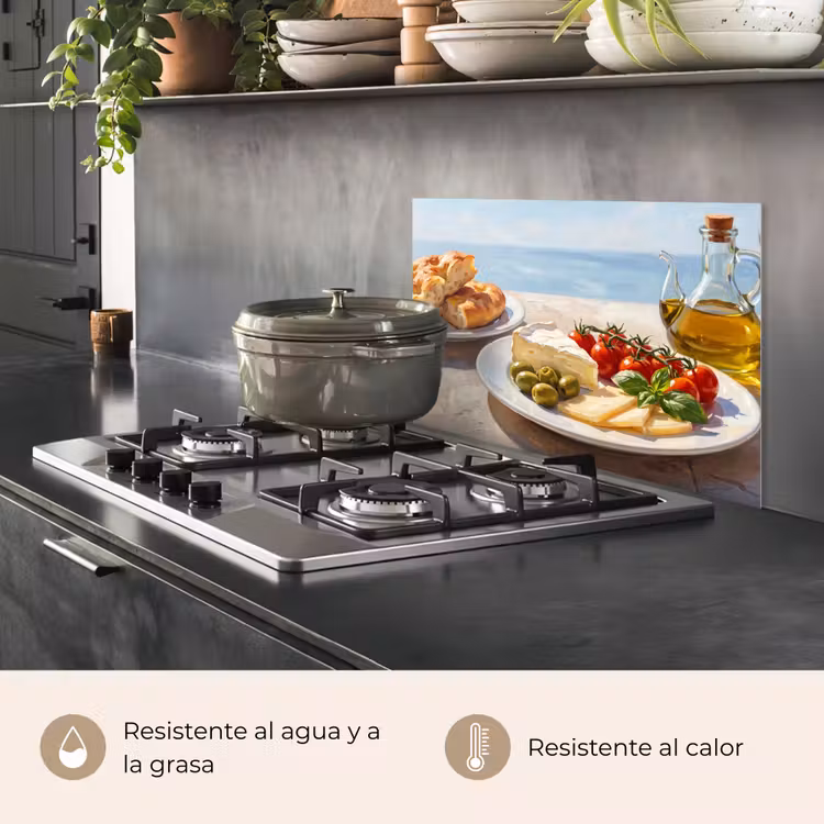 Salpicaderos de cocina - Comida - Mediterráneo - Naturaleza - Pintura — 2