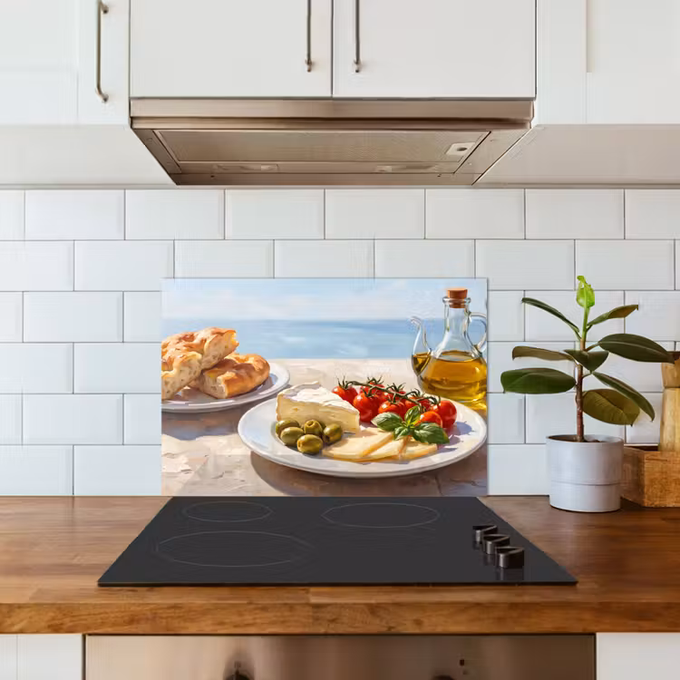 Salpicaderos de cocina - Comida - Mediterráneo - Naturaleza - Pintura — 3
