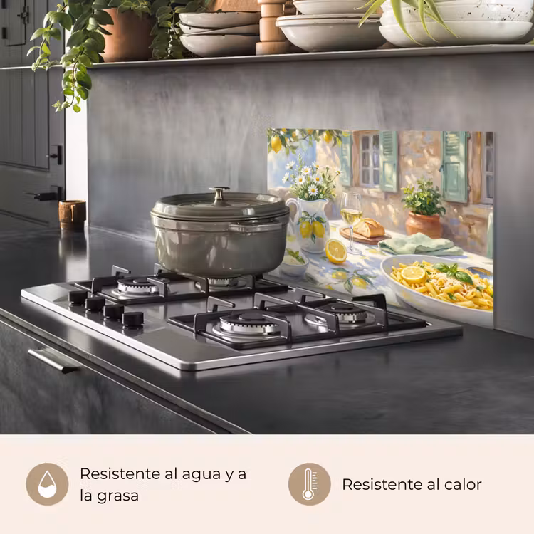 Salpicaderos de cocina - Comida - Terraza - Verano - Pintado - Amarillo — 2