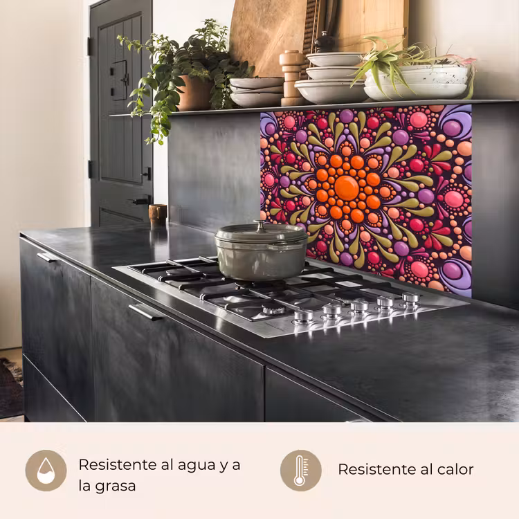 Revestimiento cocina - Estampado - Lunares - Abstracto - Moderno - Colorido — 4