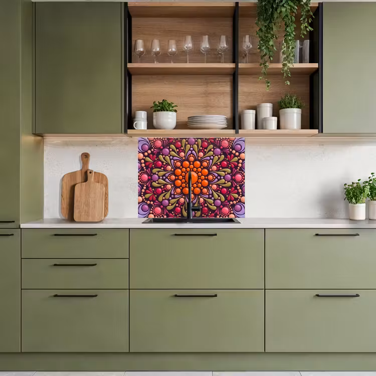 Revestimiento cocina - Estampado - Lunares - Abstracto - Moderno - Colorido — 7