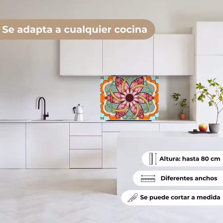 Revestimiento cocina - Mandala - Geométrico - Arte - Decorativo - Colorido — 6