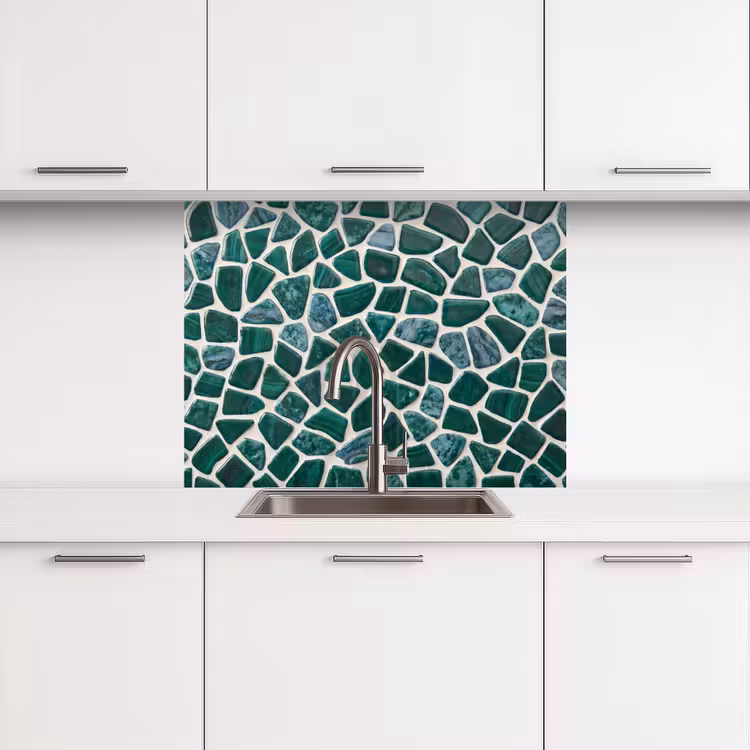 Revestimiento cocina - Textura - Piedra - Verde - Abstracto - Estampado — 3