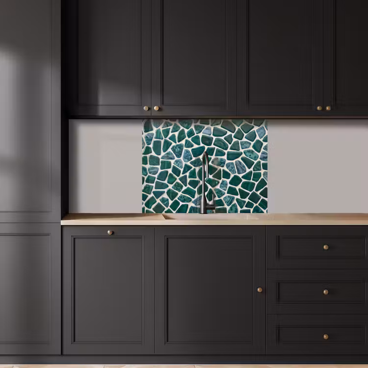 Revestimiento cocina - Textura - Piedra - Verde - Abstracto - Estampado — 5