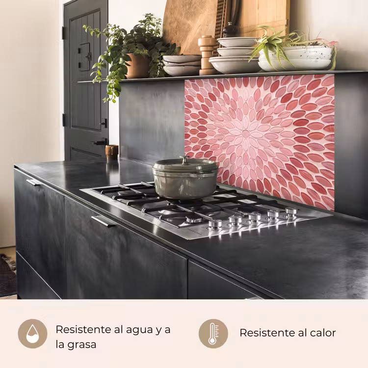 Revestimiento cocina - Motivo - Mosaico - Ovalado - Abstracto - Rosa — 4
