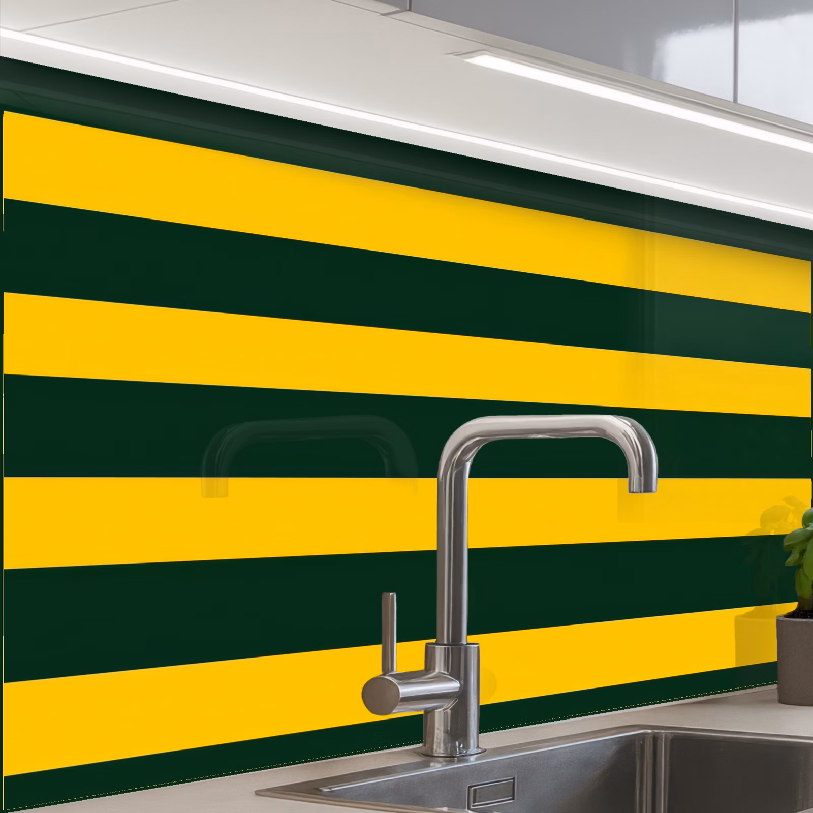 Revestimiento cocina - Clásico - Rayas - Verde — 1
