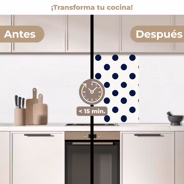 Revestimiento cocina - Clásico - Lunares - Azul — 2