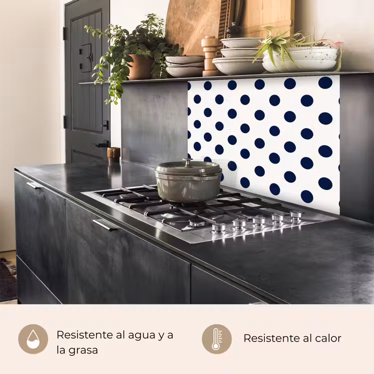 Revestimiento cocina - Clásico - Lunares - Azul — 4