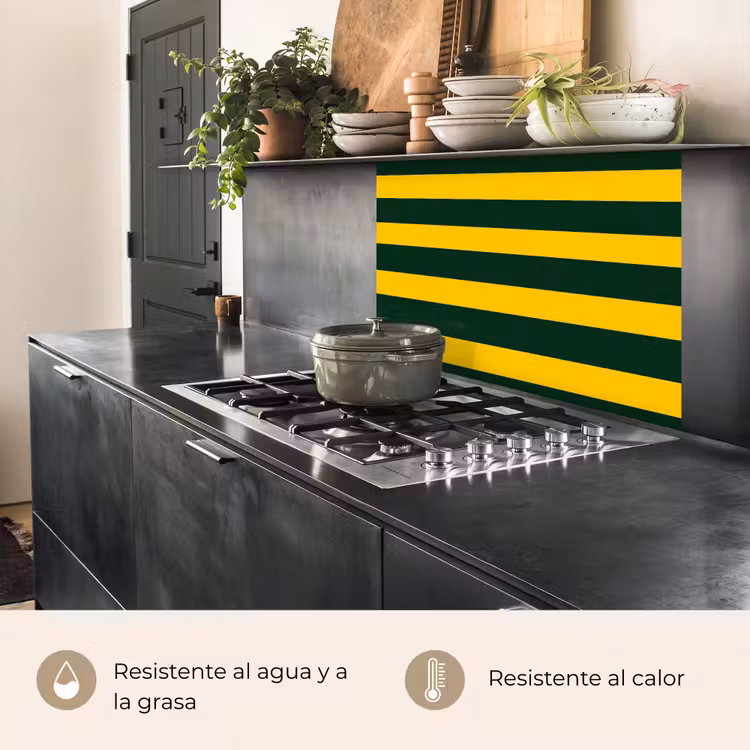 Revestimiento cocina - Clásico - Rayas - Verde — 4