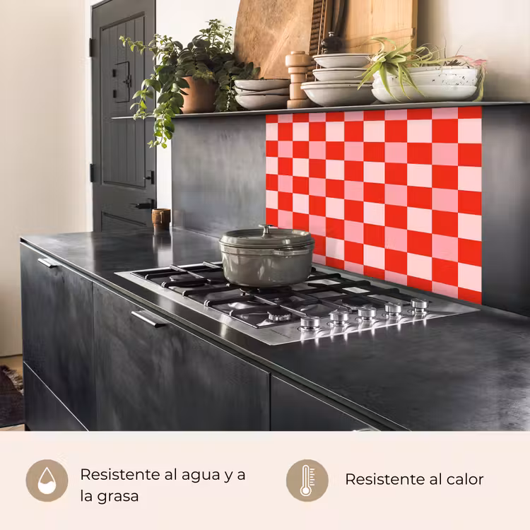 Revestimiento cocina - Cuadrado - Clásico - Rojo — 4
