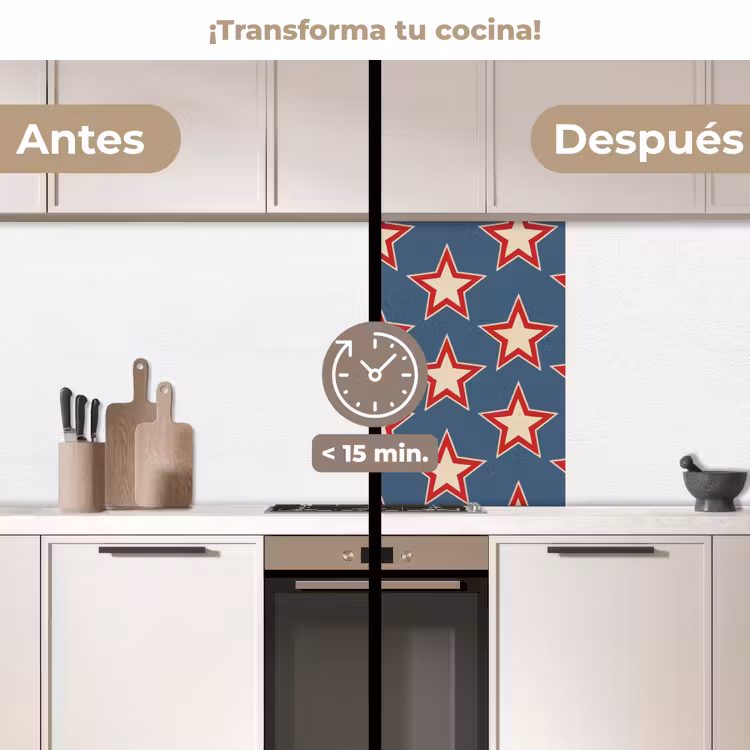 Revestimiento cocina - Estrella - Clásica - Azul — 2