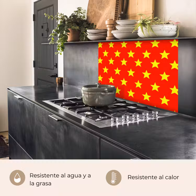 Revestimiento cocina - Estrella - Patrón - Amarillo — 4