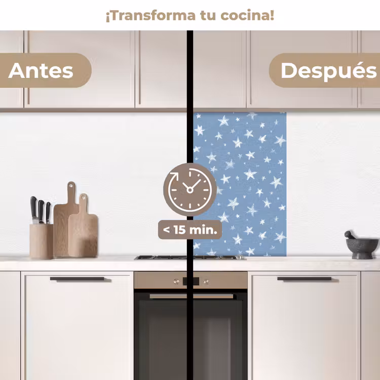 Revestimiento cocina - Estrellas - Patrón - Azul — 2