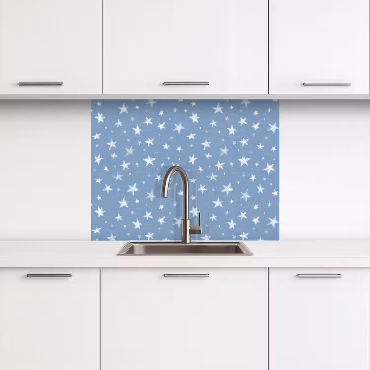 Revestimiento cocina - Estrellas - Patrón - Azul — 3