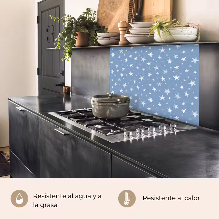 Revestimiento cocina - Estrellas - Patrón - Azul — 4