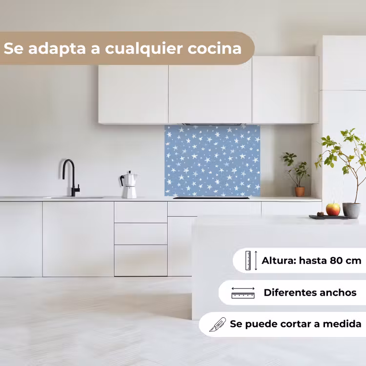 Revestimiento cocina - Estrellas - Patrón - Azul — 6