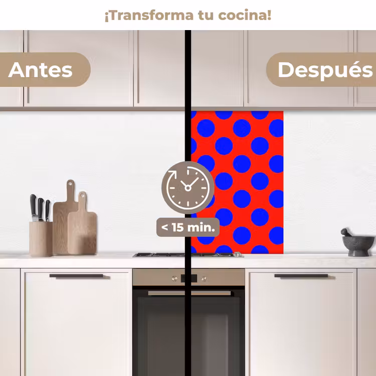 Revestimiento cocina - Lunares - Clásico - Rojo — 2
