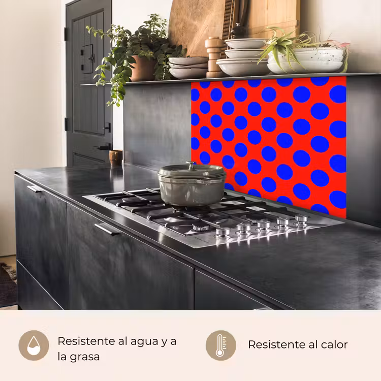 Revestimiento cocina - Lunares - Clásico - Rojo — 4