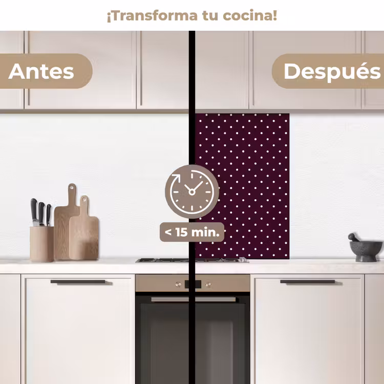 Revestimiento cocina - Lunares - Moderno - Morado — 2