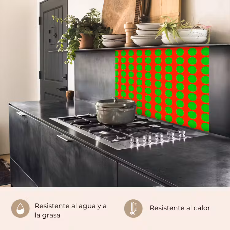Revestimiento cocina - Lunares - Motivo - Verde — 4