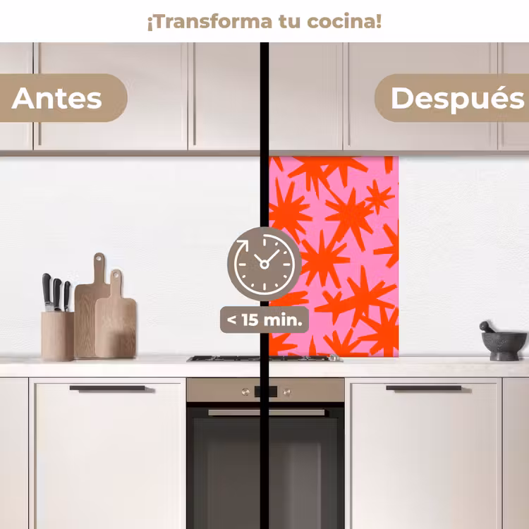 Revestimiento cocina - Moderno - Estrellas - Rosa — 2