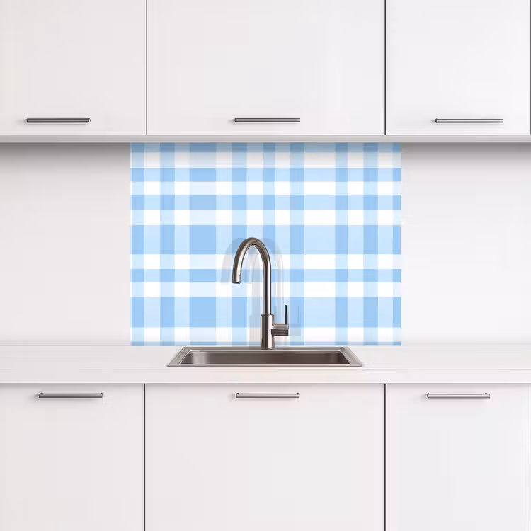 Revestimiento cocina - Plaid - Patrón - Azul — 3
