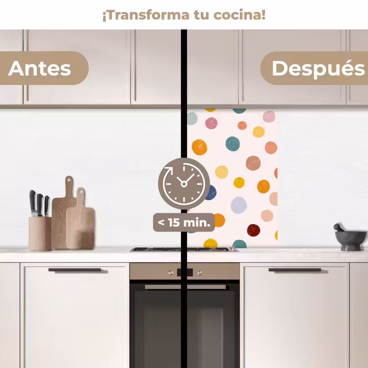 Revestimiento cocina - Puntos - Sutiles - Coloridos — 2