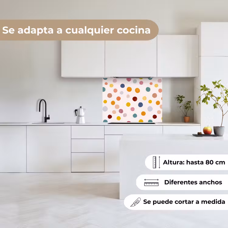 Revestimiento cocina - Puntos - Sutiles - Coloridos — 6