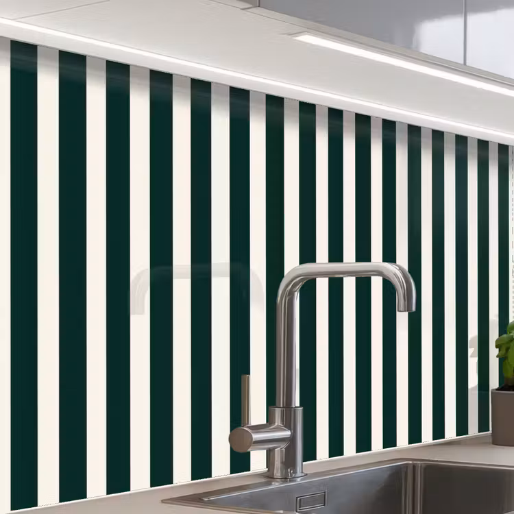 Revestimiento cocina - Rayas - Clásico - Verde — 1