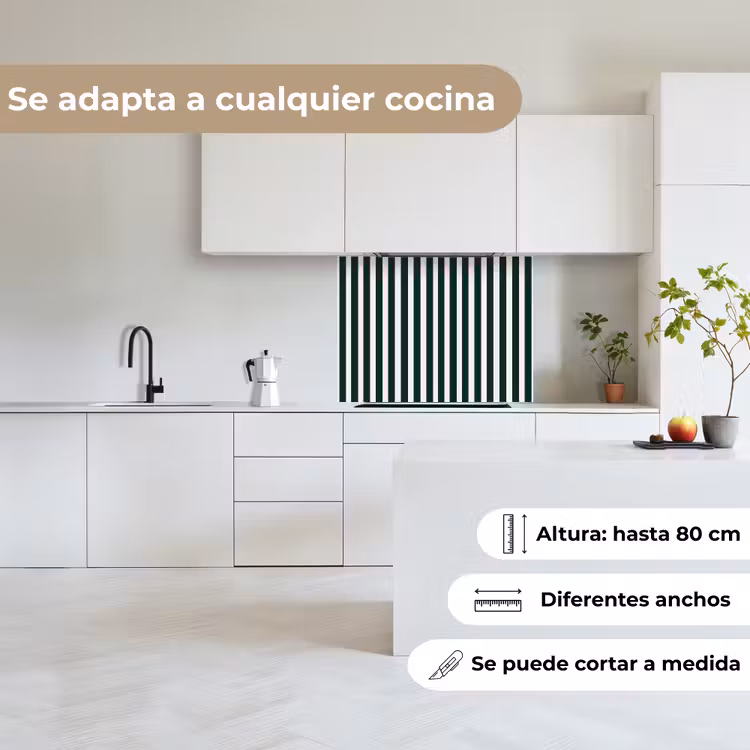 Revestimiento cocina - Rayas - Clásico - Verde — 6
