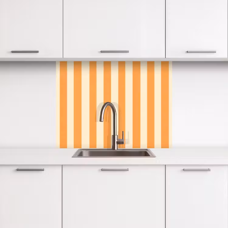 Revestimiento cocina - Rayas - Estampado - Naranja — 3
