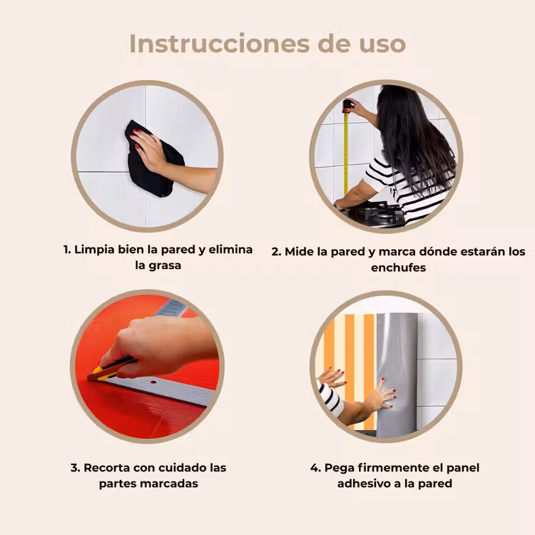 Revestimiento cocina - Rayas - Estampado - Naranja — 8