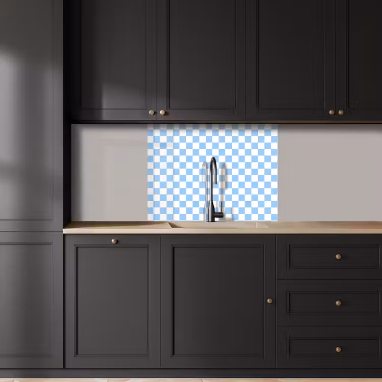 Revestimiento cocina - Tablero de ajedrez - Clásico - Azul — 5