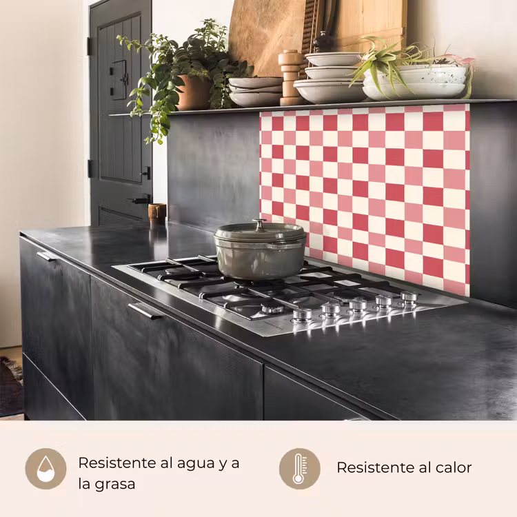 Revestimiento cocina - Patrón - Ajedrez - Rosa — 4