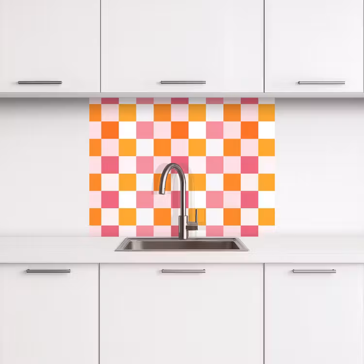 Revestimiento cocina - Patrón - Cuadrado - Rosa — 3