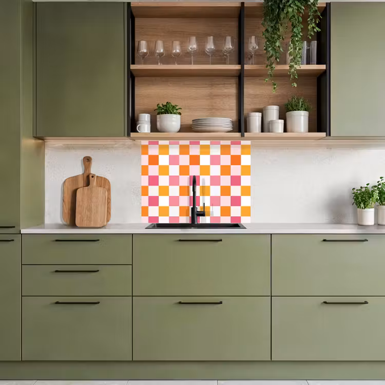 Revestimiento cocina - Patrón - Cuadrado - Rosa — 7