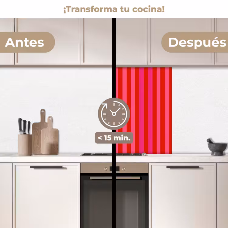Revestimiento cocina - Vertical - Rayas - Rosa — 2