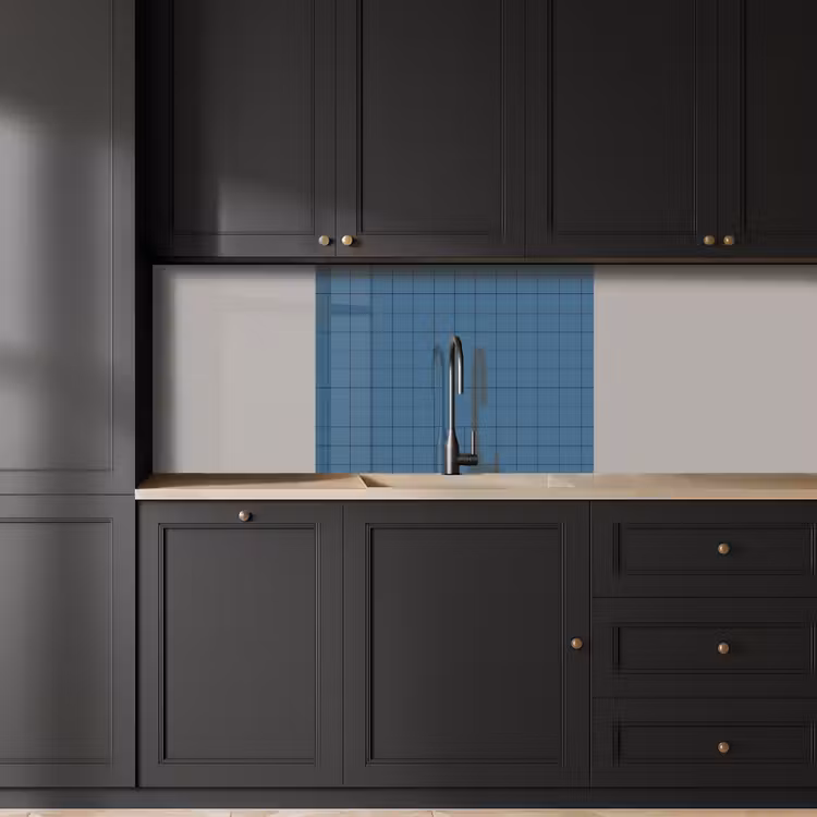 Revestimiento cocina - Diamantes - Geométrico - Azul — 5