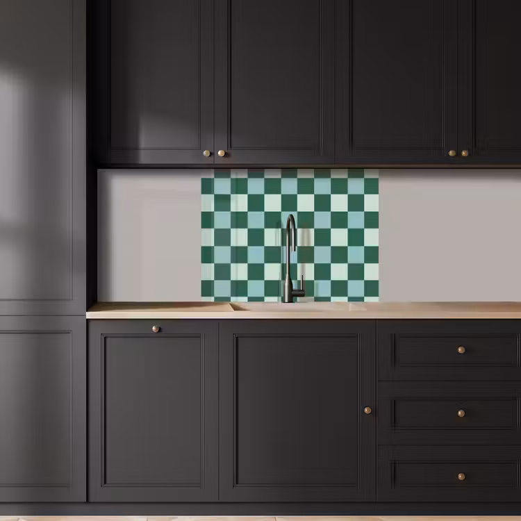Revestimiento cocina - Tablero de ajedrez - Clásico - Verde — 5