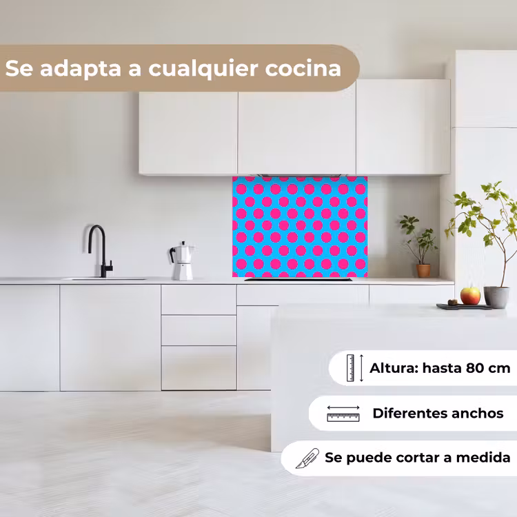 Revestimiento cocina - Lunares - Clásico - Rosa — 6