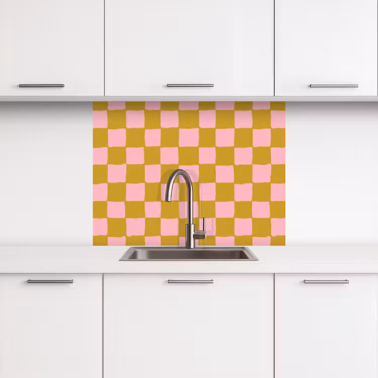 Revestimiento cocina - Patrón - Cuadrado - Rosa — 3