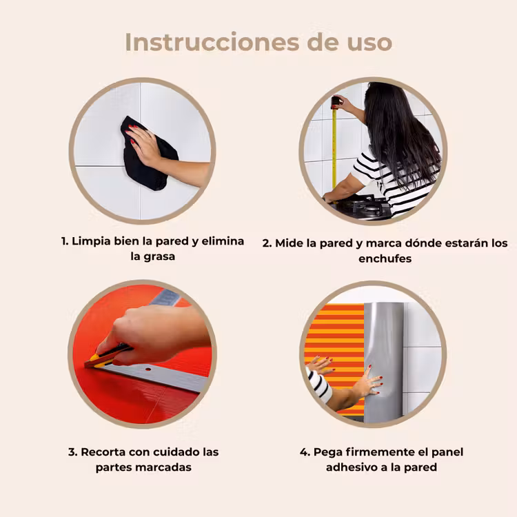 Revestimiento cocina - Rayas - Estampado - Naranja — 8