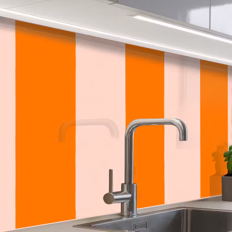Revestimiento cocina - Rayas - Moderno - Naranja — 1