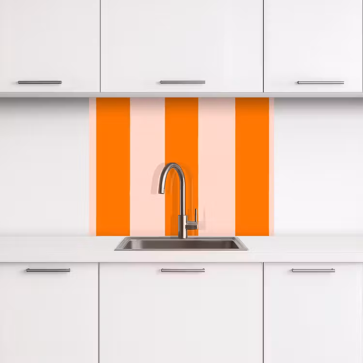 Revestimiento cocina - Rayas - Moderno - Naranja — 3