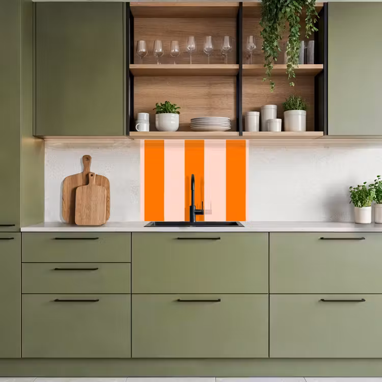 Revestimiento cocina - Rayas - Moderno - Naranja — 7