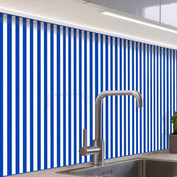 Revestimiento cocina - Clásico - Rayas - Azul — 1