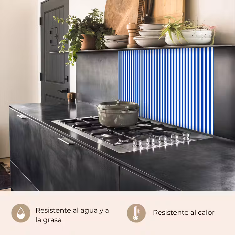 Revestimiento cocina - Clásico - Rayas - Azul — 4