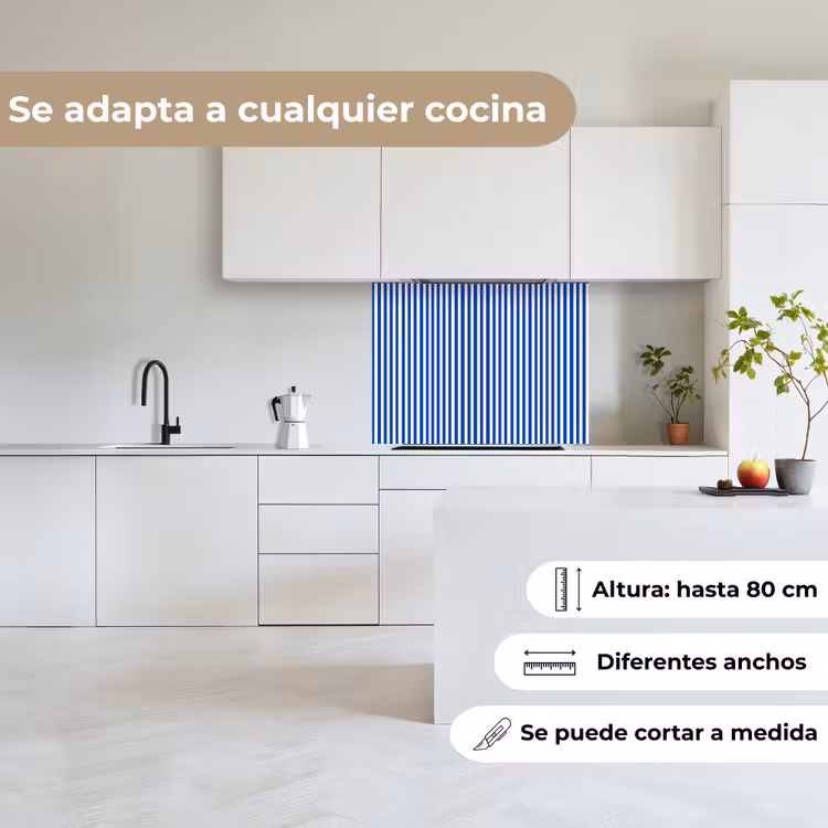 Revestimiento cocina - Clásico - Rayas - Azul — 6