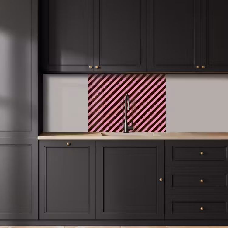 Revestimiento cocina - Rayas - Rosa - Marrón — 5